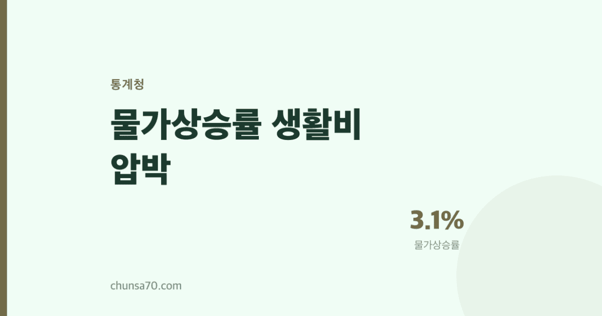 물가가 다시 3%를 넘었다, 2026년 8월 기준